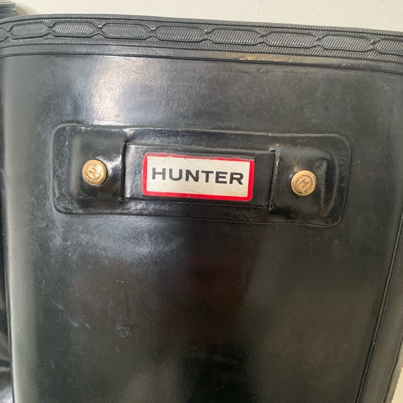 Hunter Glossy Wedged Rain Boots - Picture 4 of 7